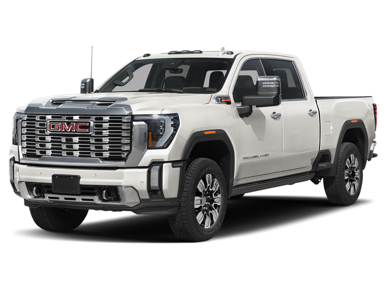 2026 GMC Sierra 2500 HD Denali in Summit White — front three-quarter view