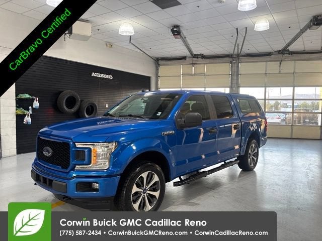 2020 Ford F-150 XL in Blue — front three-quarter view