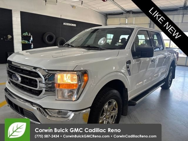 2023 Ford F-150 XLT in White — front three-quarter view