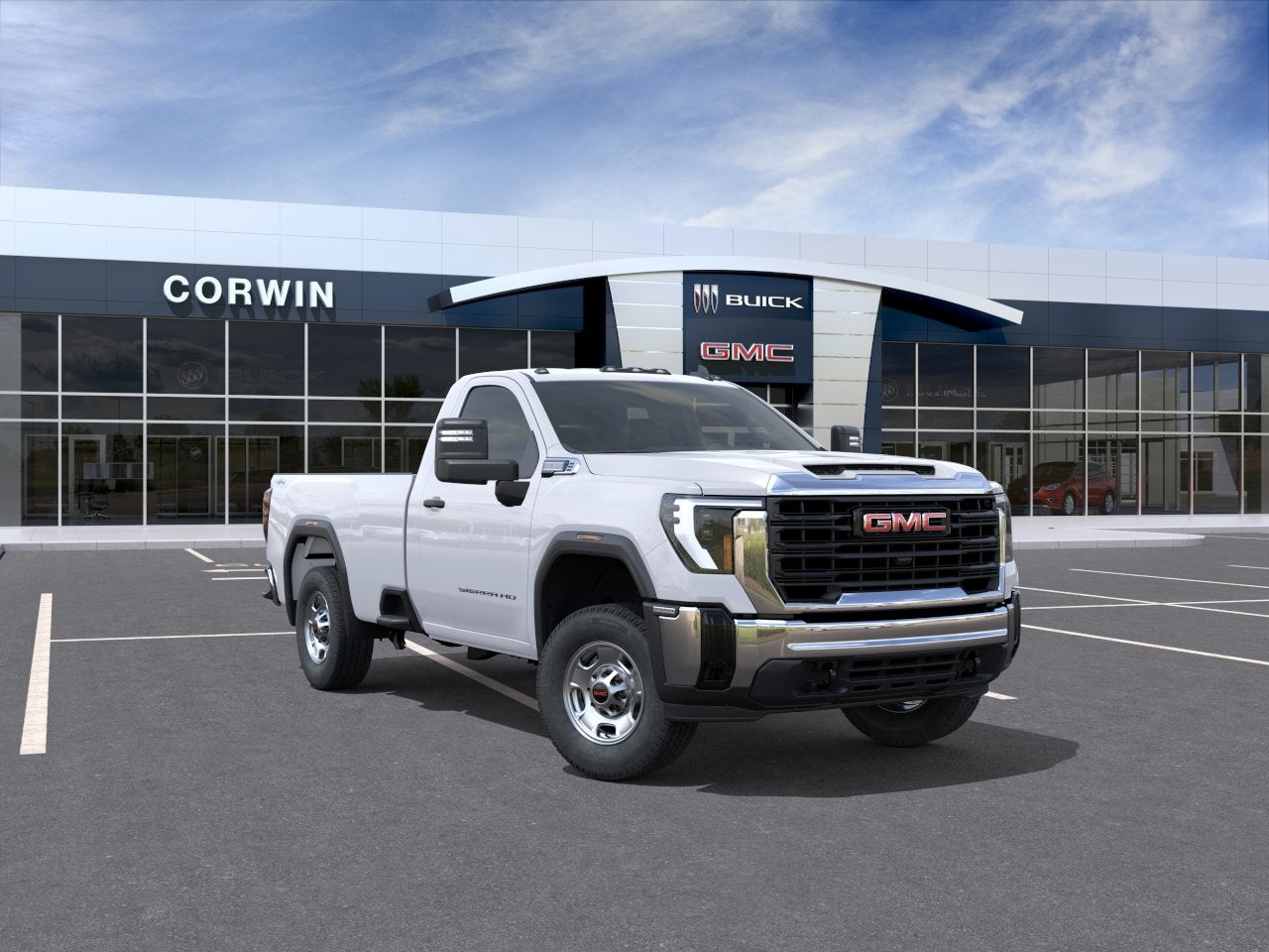 2026 GMC Sierra 2500 HD Pro in Summit White — front three-quarter view
