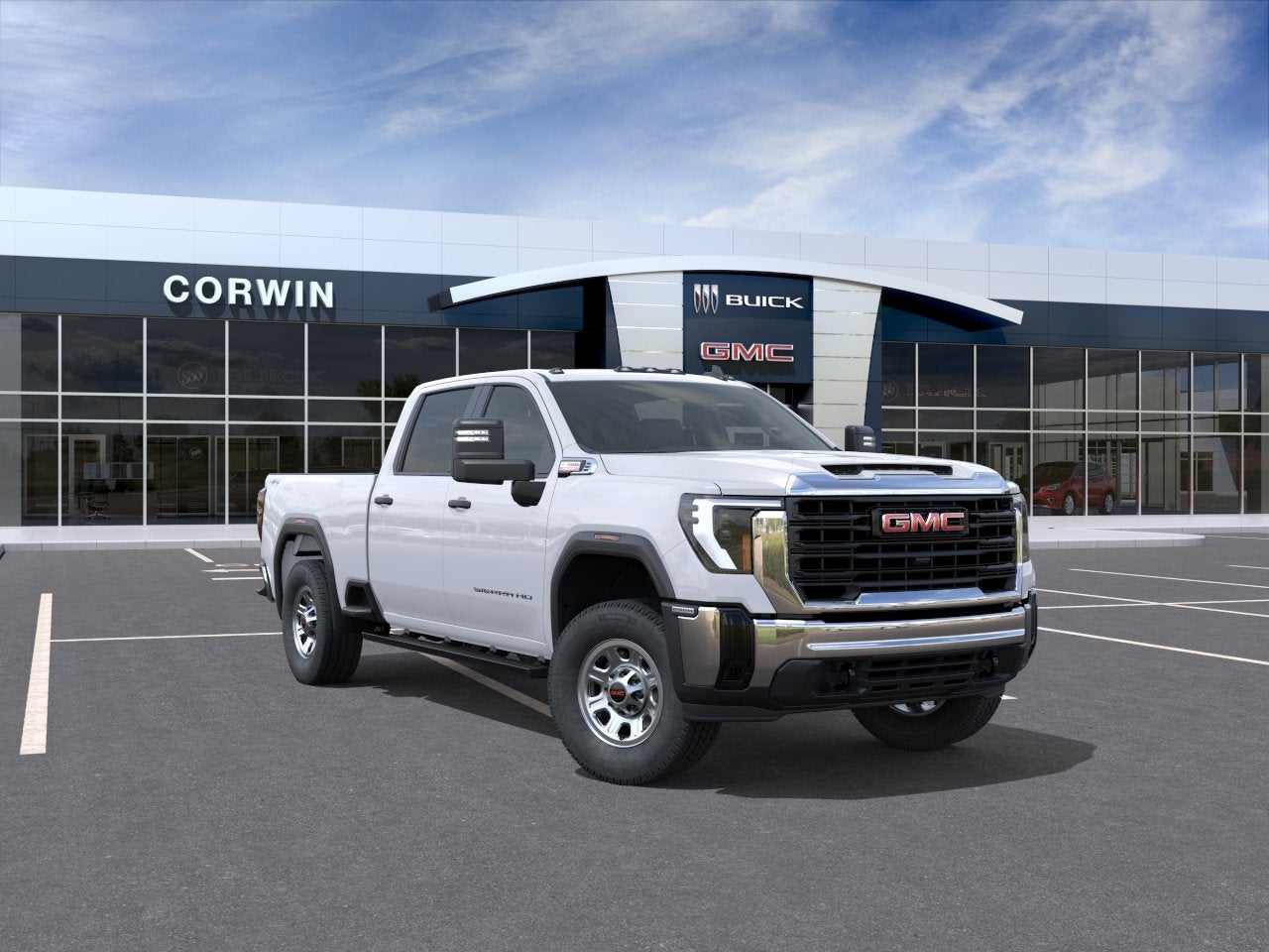 2026 GMC Sierra 2500 HD Pro in Summit White — front three-quarter view