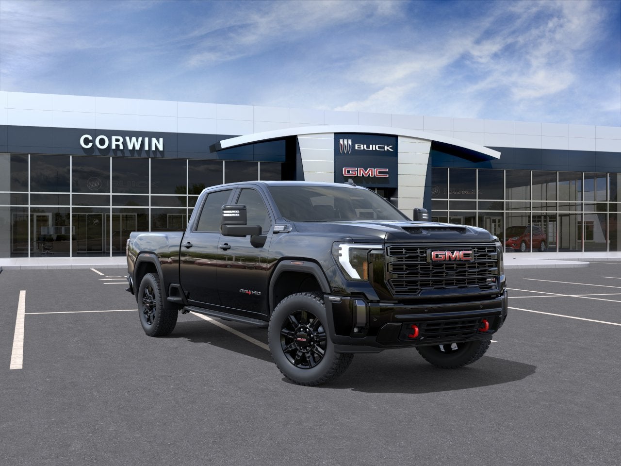 2026 GMC Sierra 2500 HD AT4 in Onyx Black — front three-quarter view