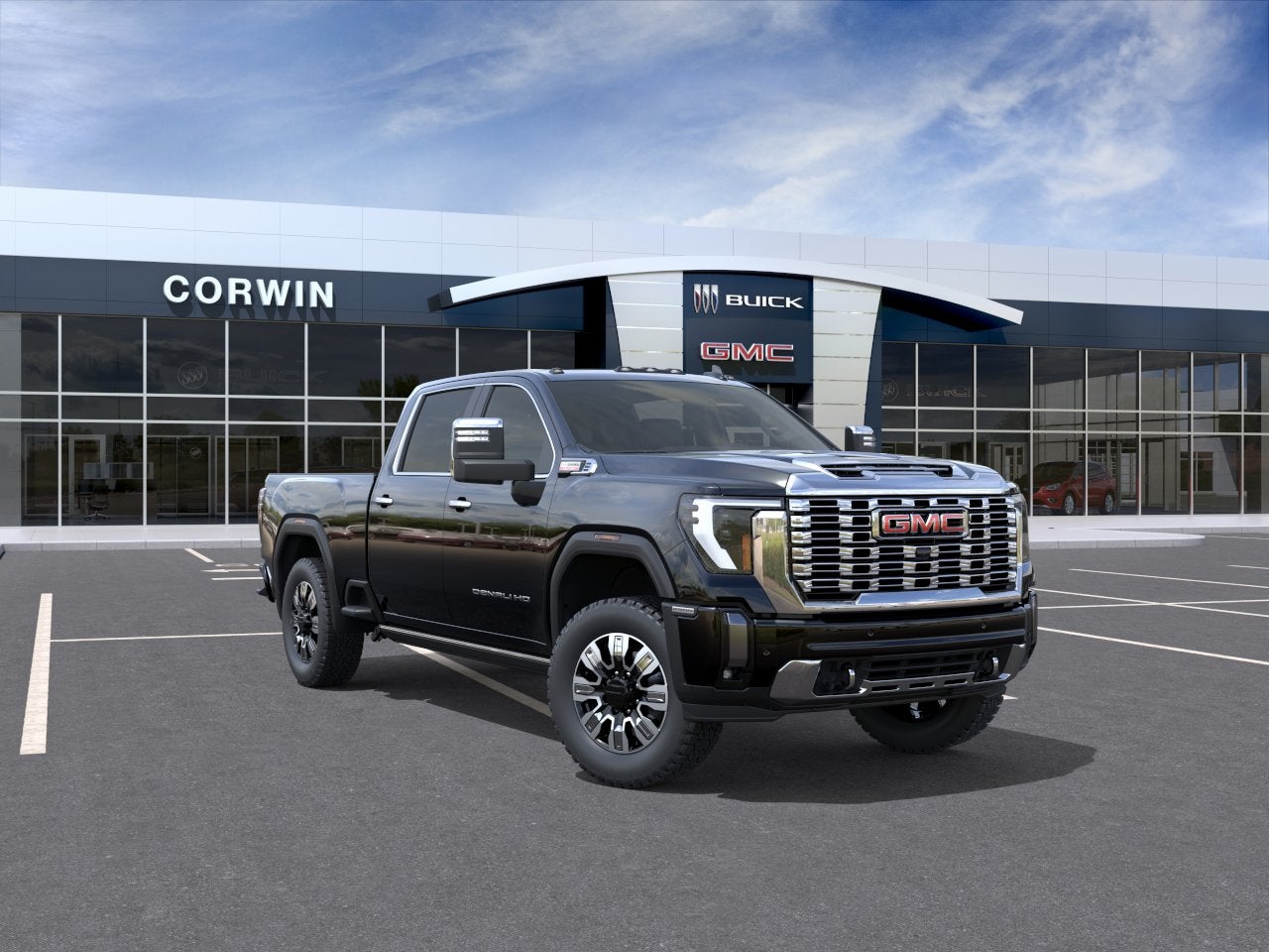 2026 GMC Sierra 2500 HD Denali in Onyx Black — front three-quarter view
