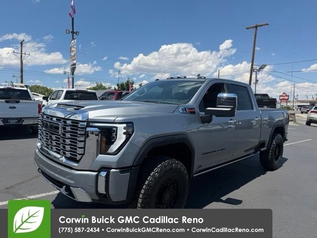 2026 GMC Sierra 2500 HD Denali in Sterling Metallic — front three-quarter view