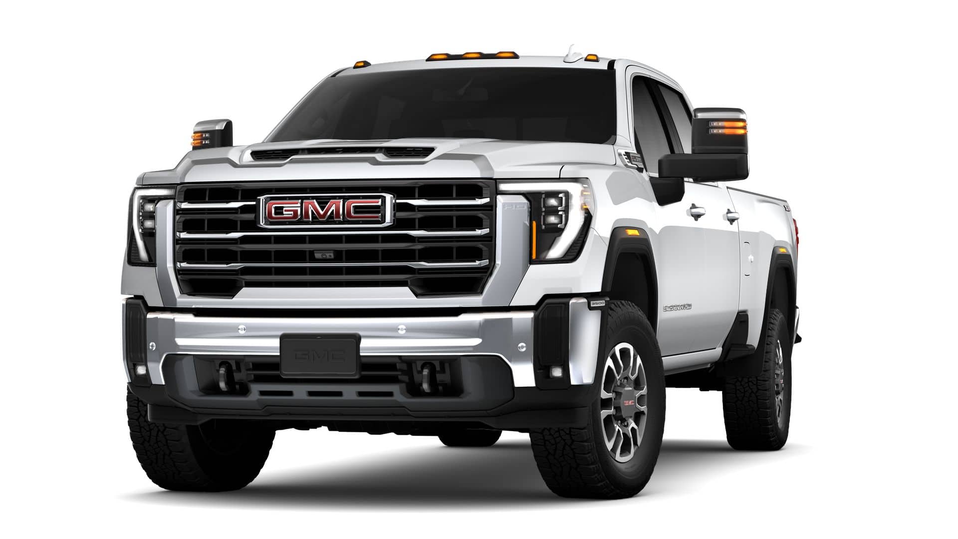 2026 GMC Sierra 3500 HD SLT in Summit White — front three-quarter view
