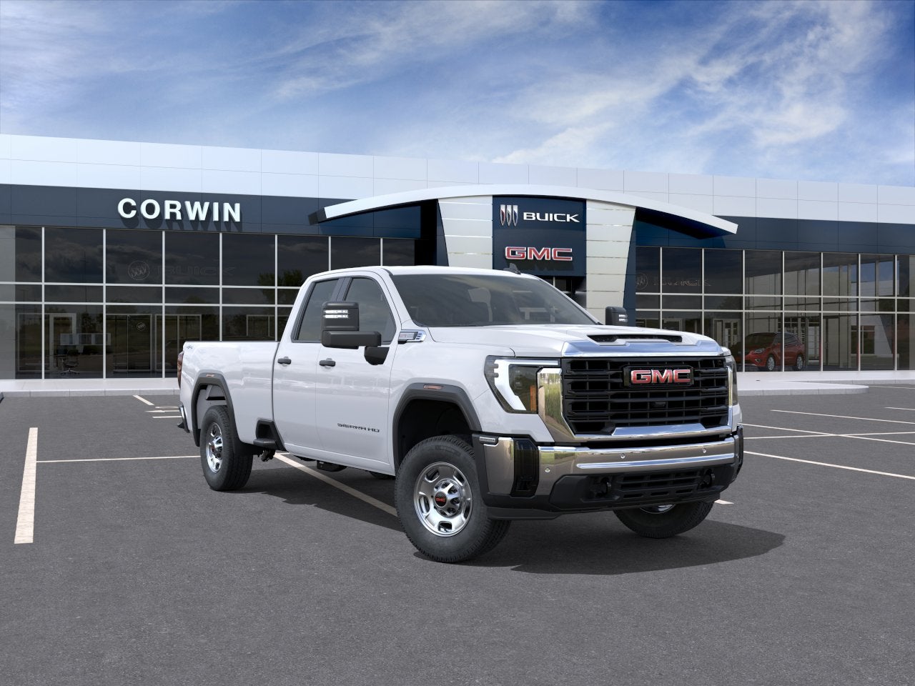 2026 GMC Sierra 2500 HD Pro in Summit White — front three-quarter view