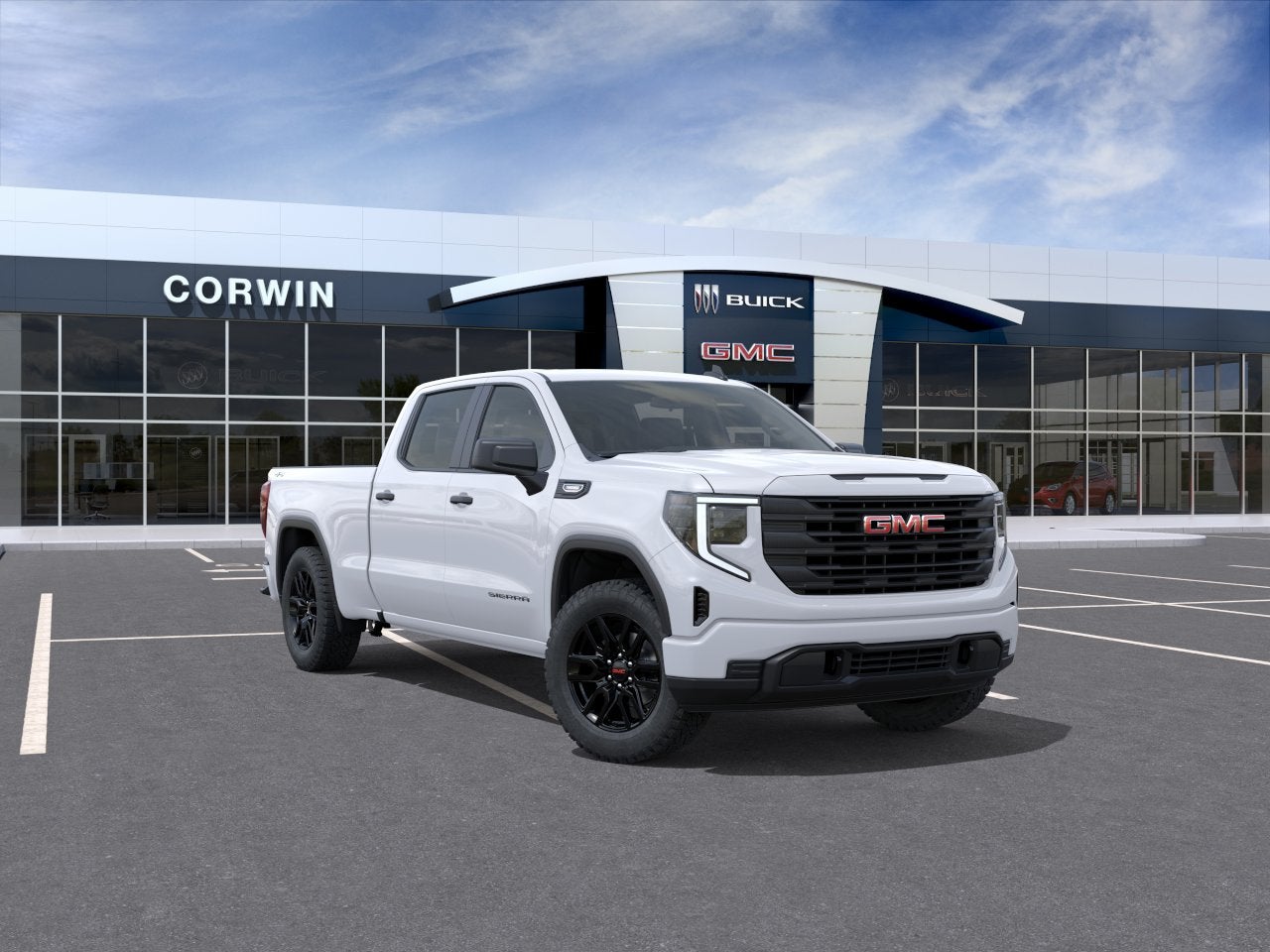 2026 GMC Sierra 1500 Pro in Summit White — front three-quarter view