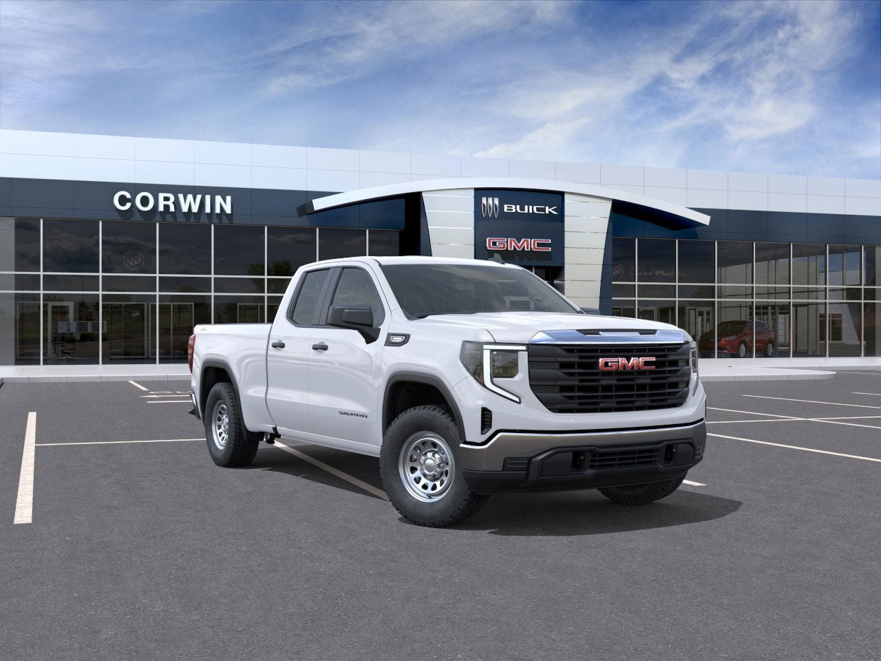 2026 GMC Sierra 1500 Pro in Summit White — front three-quarter view