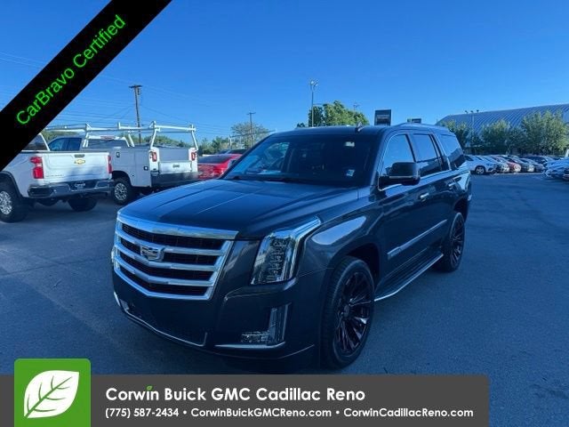 2016 Cadillac Escalade Luxury Collection in Dark Granite Metallic — front three-quarter view