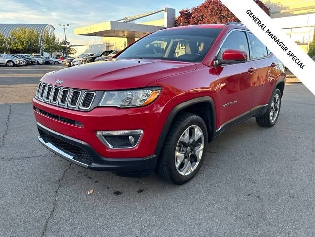 2019 Jeep Compass Limited 4x4 in Red — front three-quarter view