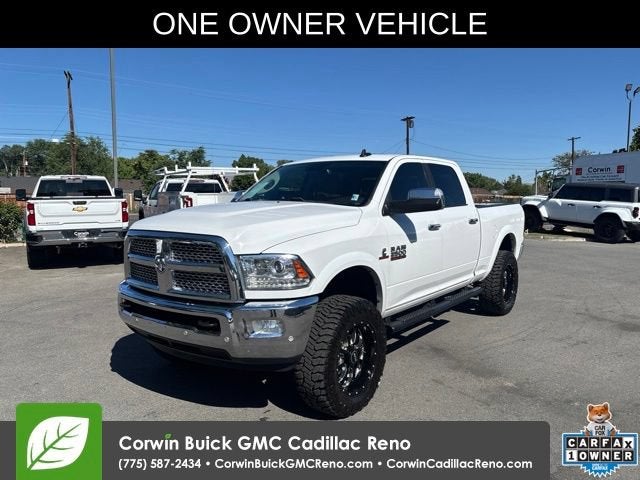 2018 RAM 2500 Laramie in White — front three-quarter view