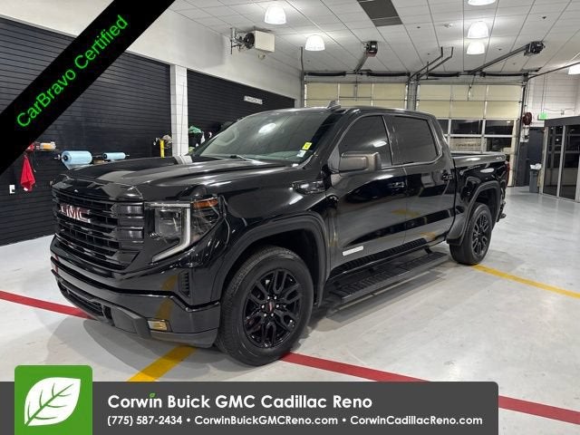 2024 GMC Sierra 1500 Elevation in Onyx Black — front three-quarter view