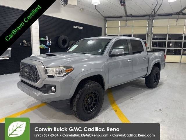 2019 Toyota Tacoma TRD Sport in Gray — front three-quarter view