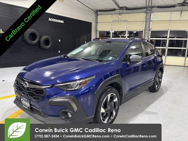 2024 Subaru Crosstrek Limited in Blue — front three-quarter view