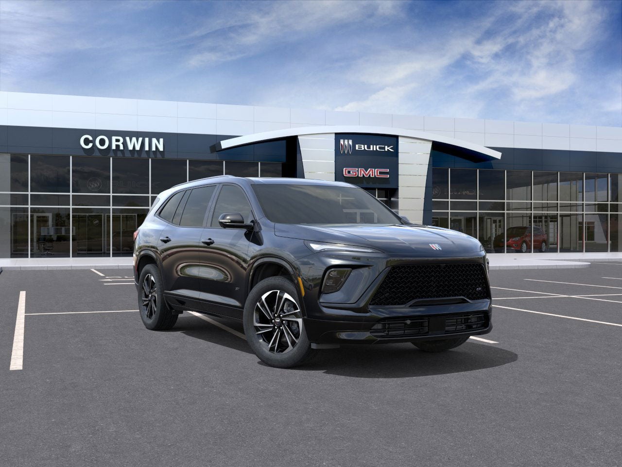 2026 Buick Enclave Sport Touring in Ebony Twilight Metallic — front three-quarter view