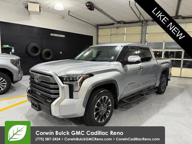 2023 Toyota Tundra Limited in Silver — front three-quarter view