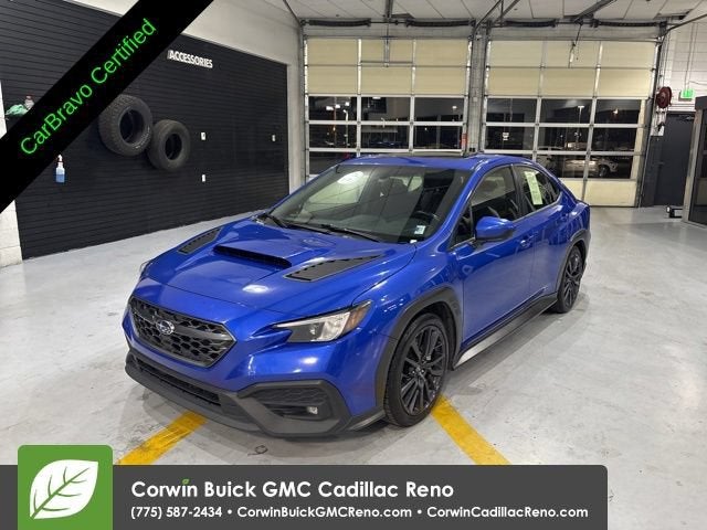 2022 Subaru WRX Premium in Blue — front three-quarter view