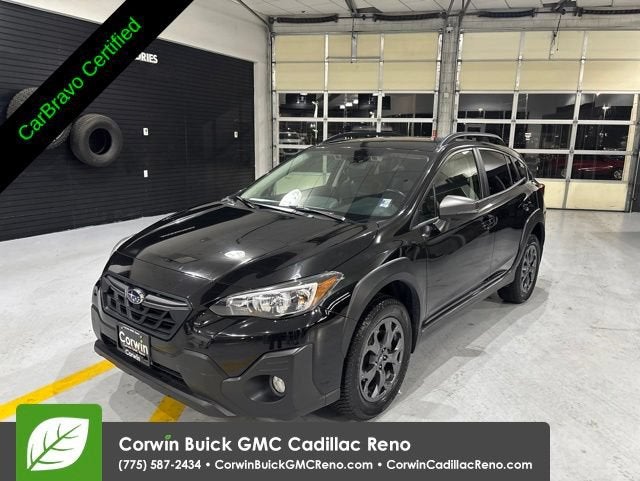 2021 Subaru Crosstrek Sport in Black — front three-quarter view