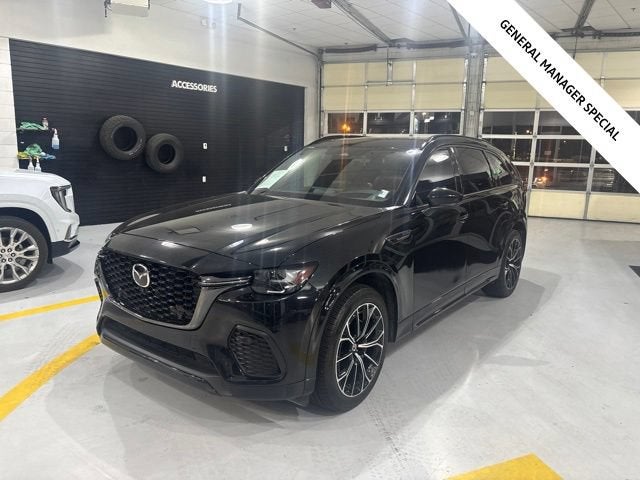 2025 Mazda Mazda CX-70 3.3 Turbo S Premium in Black — front three-quarter view